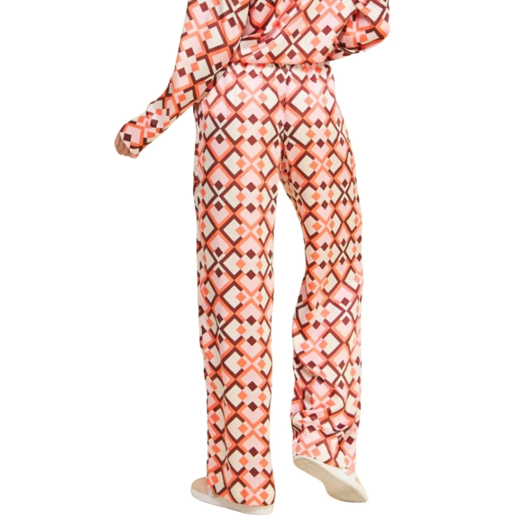 Pink Retro Satin Pants Made in USA - Clearance Final Sale