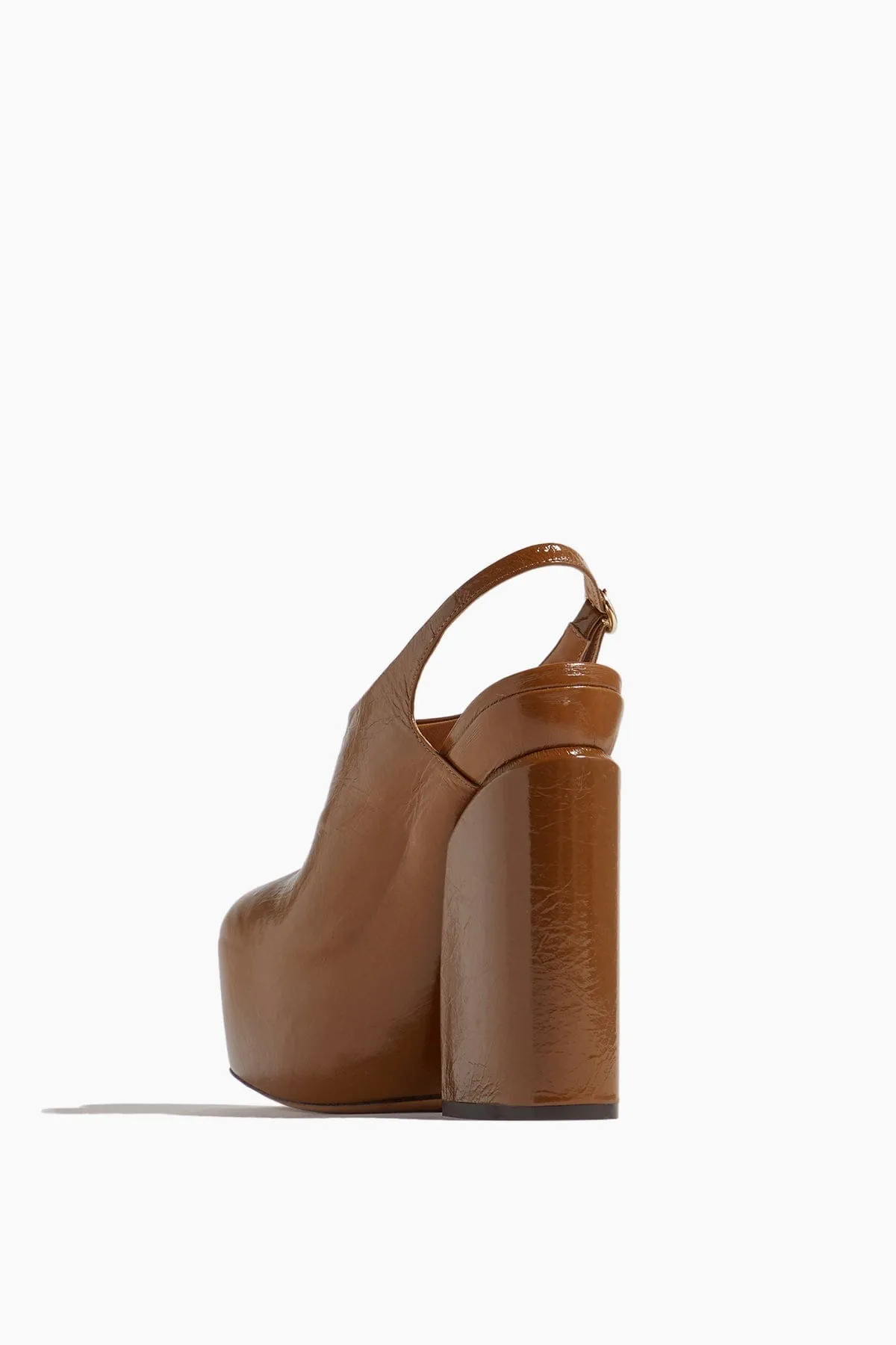 Platform Boot in Tan