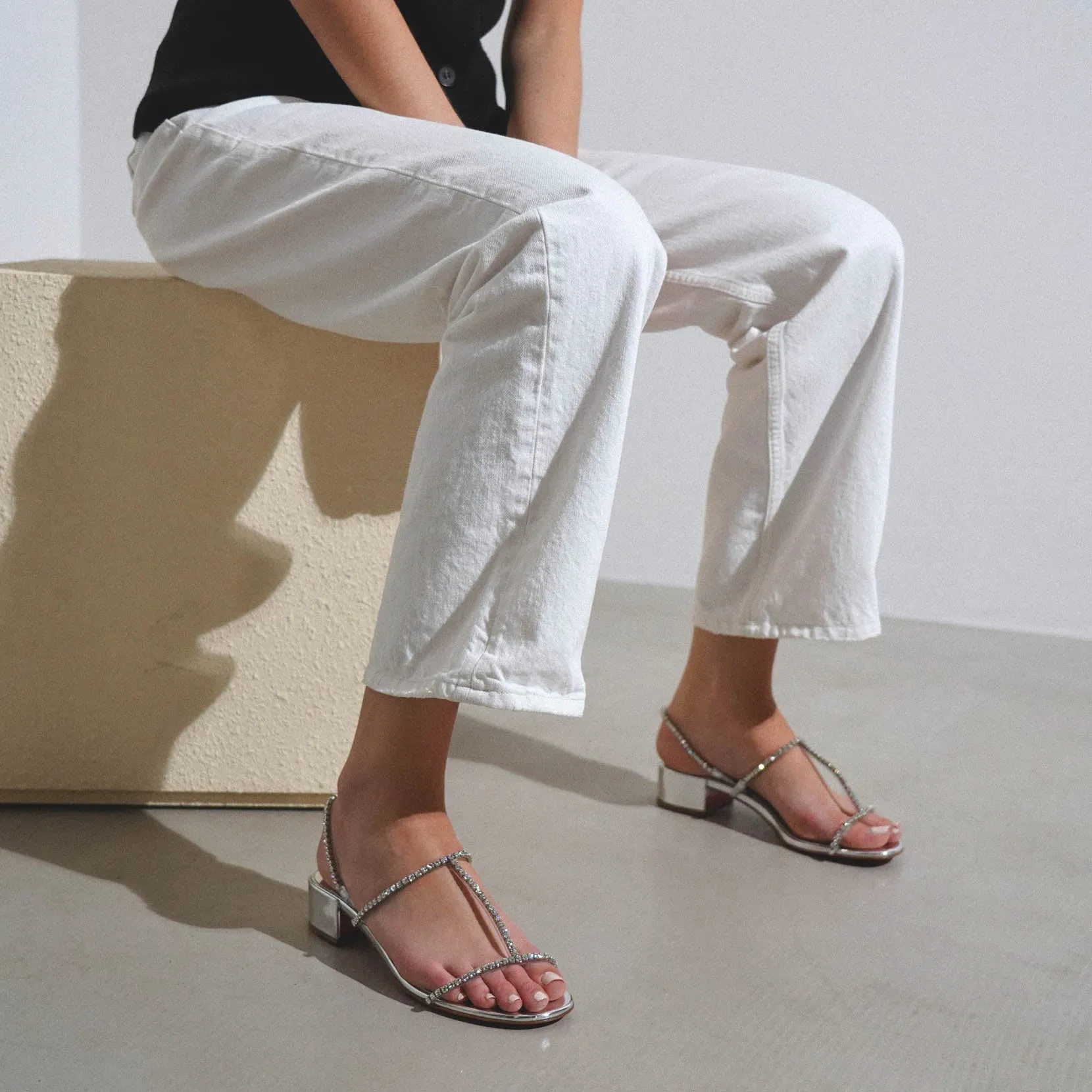 Simple Queenie 25 silver sandals
