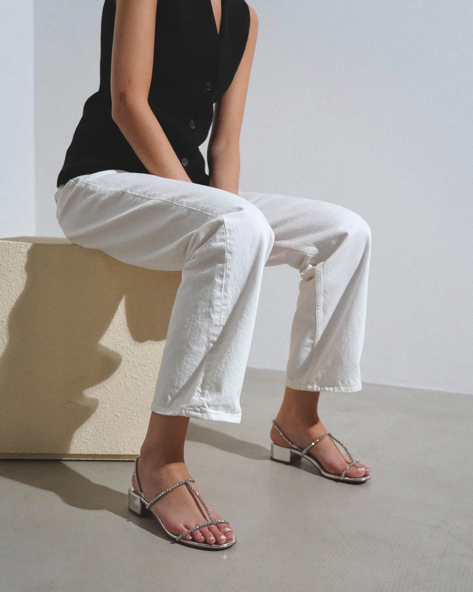 Simple Queenie 25 silver sandals