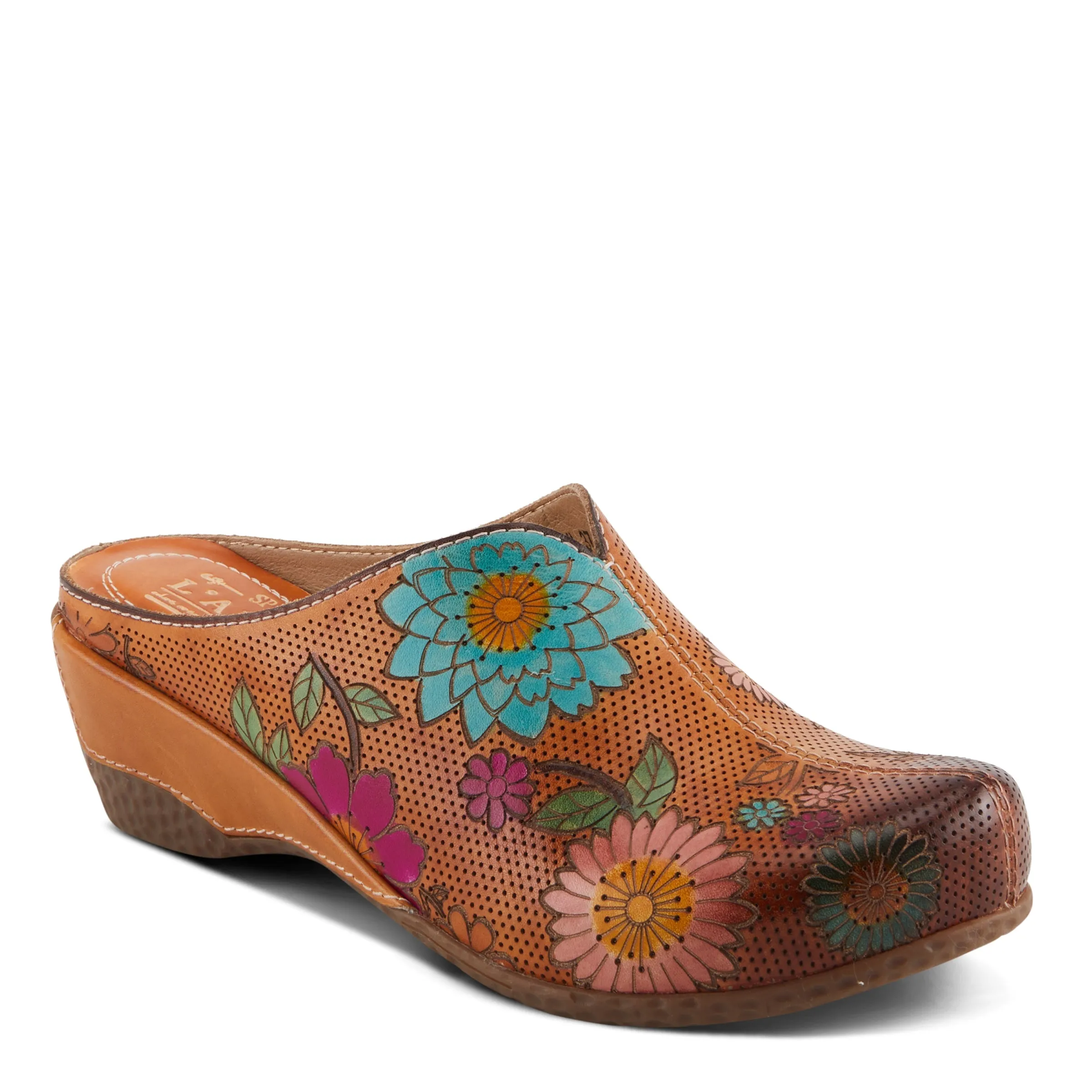 Spring Step Shoes L'Artiste Chienti Clogs Women's Hand Painted Leather