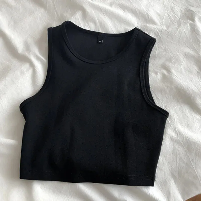 Summer New Ladies Retro Crop Top High Waist Slimming Stretch