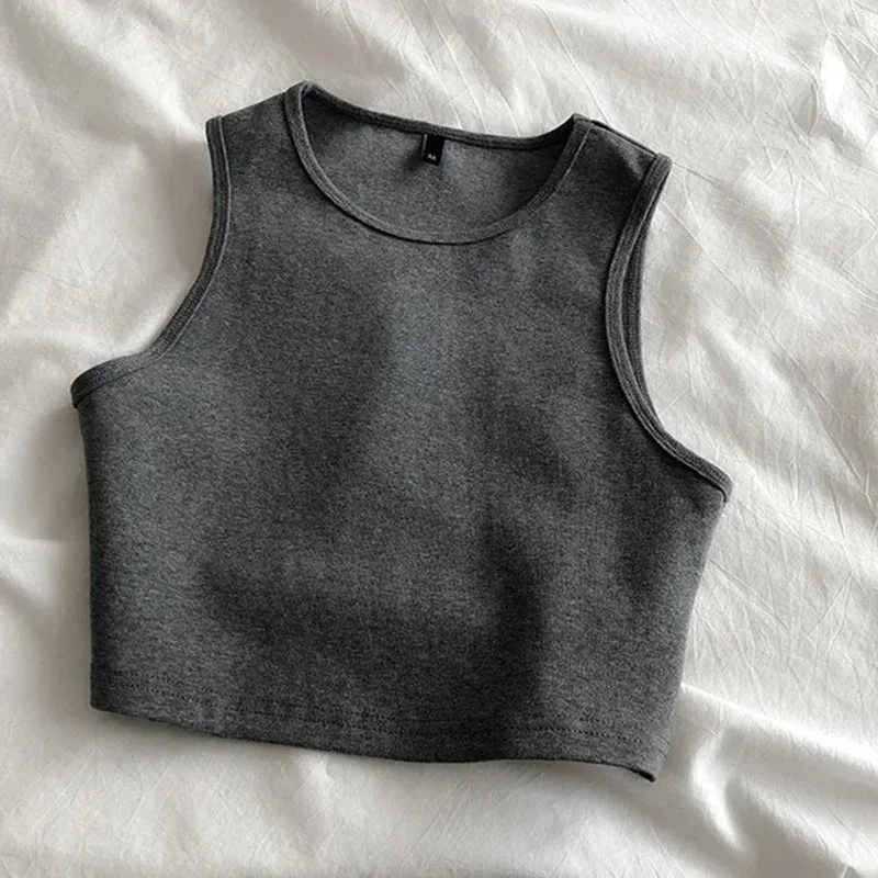 Summer New Ladies Retro Crop Top High Waist Slimming Stretch