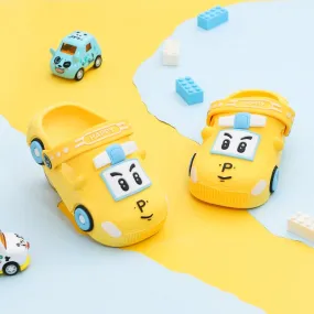 Sunny Raceway Yellow Car Pattern Clogs for Boys by Yellow Bee