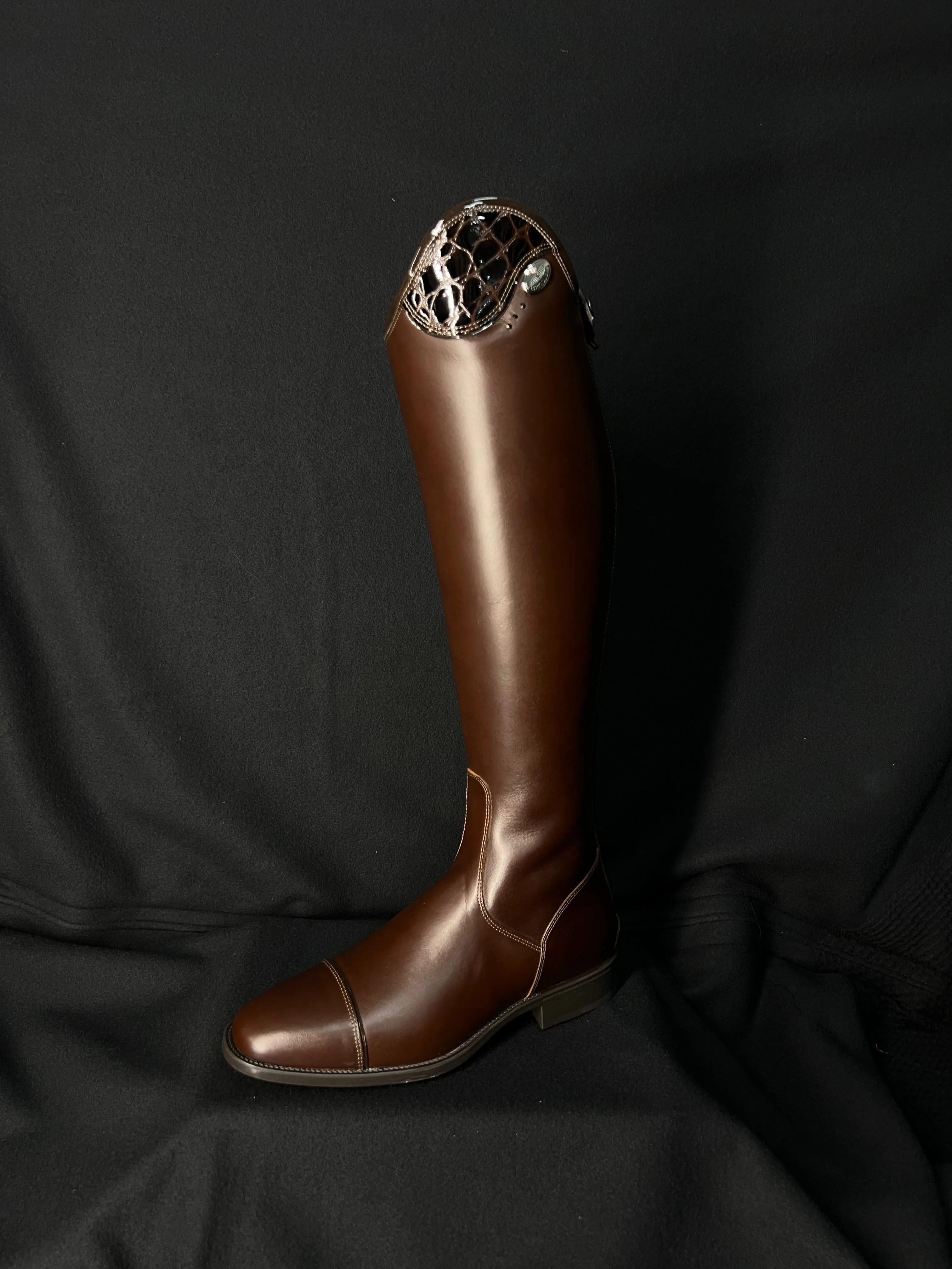 Tricolore Salentino 01 Custom Smooth Brown Lucido Moka Top Boots