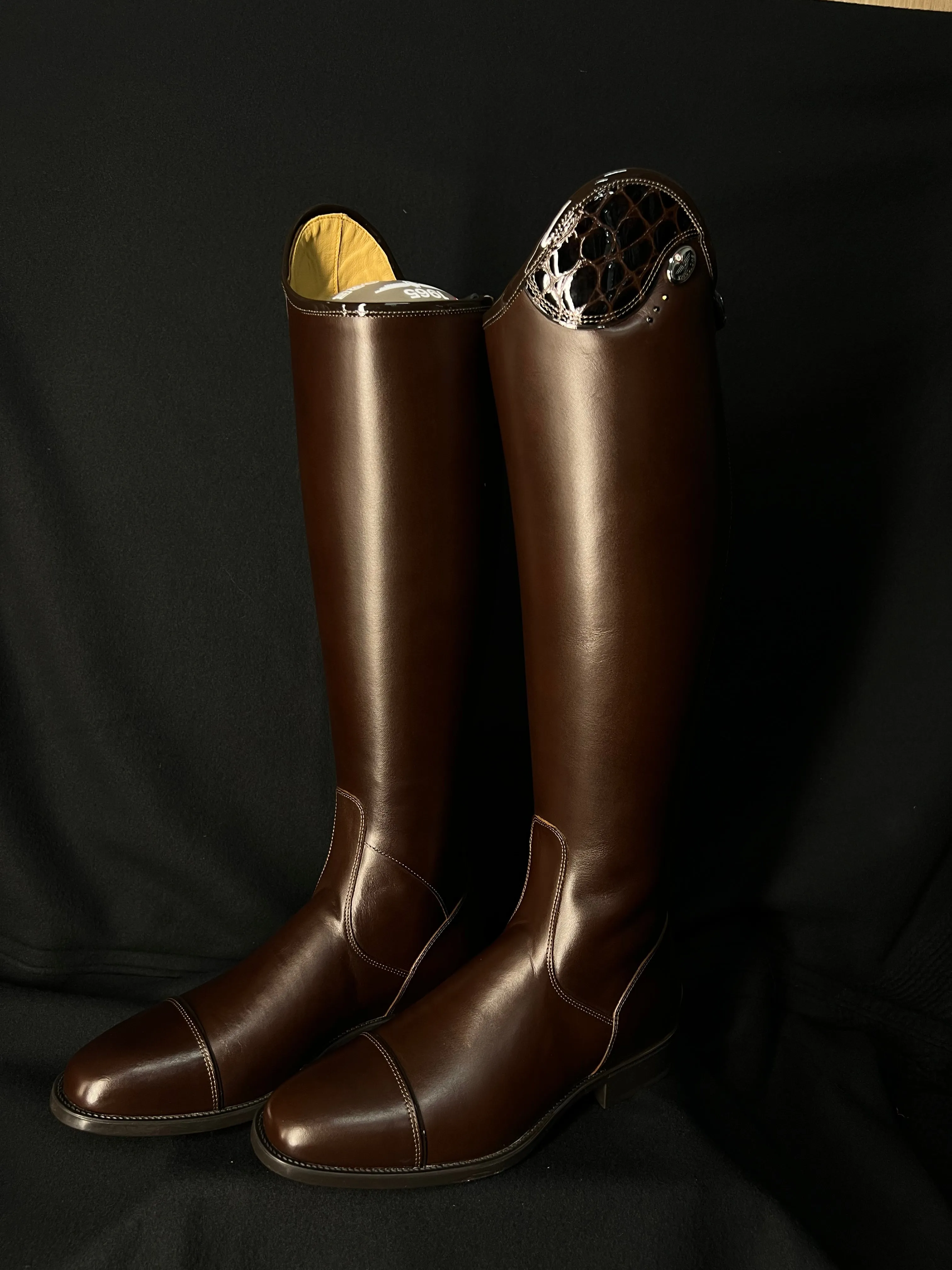 Tricolore Salentino 01 Custom Smooth Brown Lucido Moka Top Boots