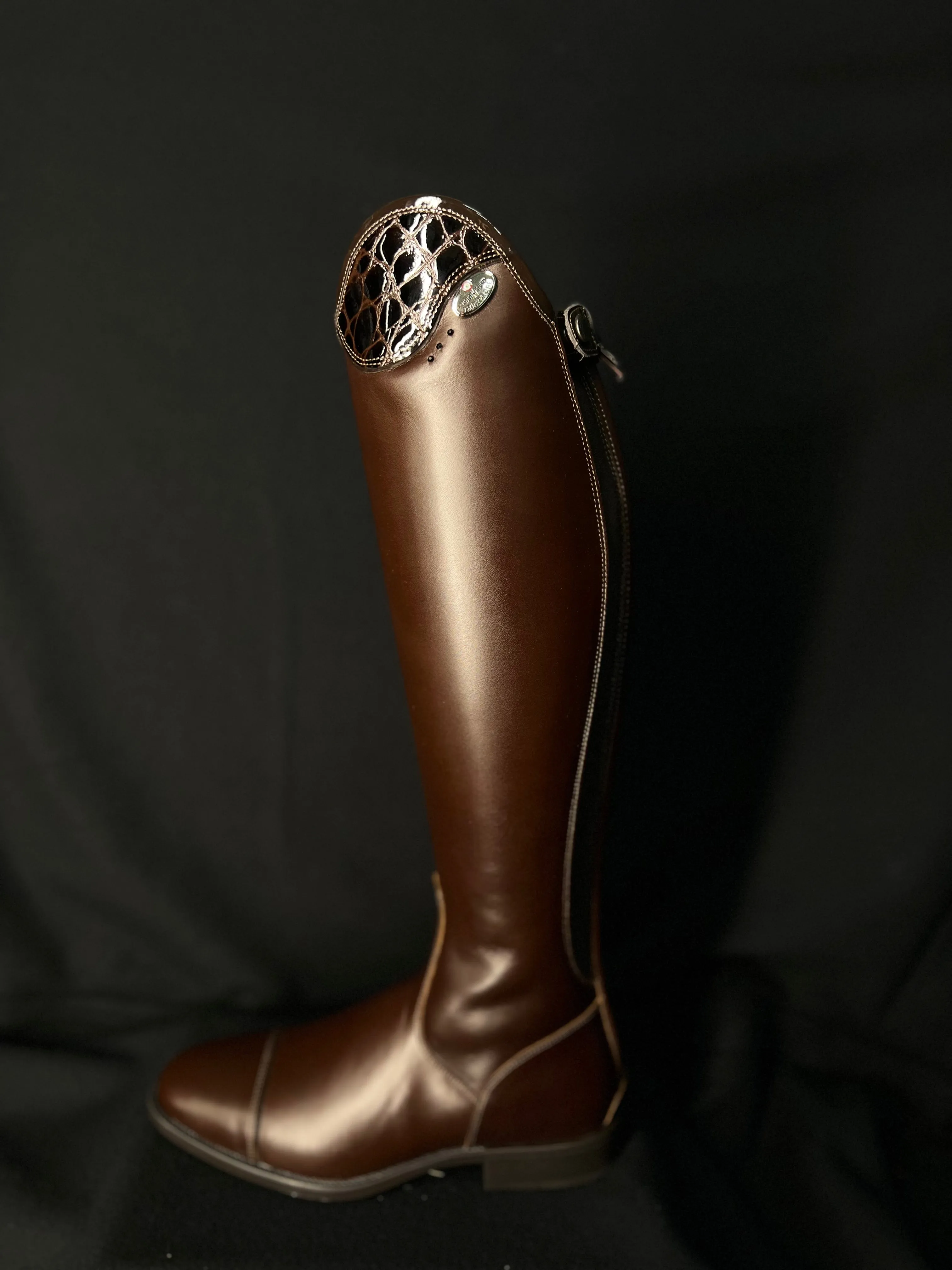 Tricolore Salentino 01 Custom Smooth Brown Lucido Moka Top Boots
