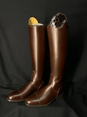 Tricolore Salentino 01 Custom Smooth Brown Lucido Moka Top Boots