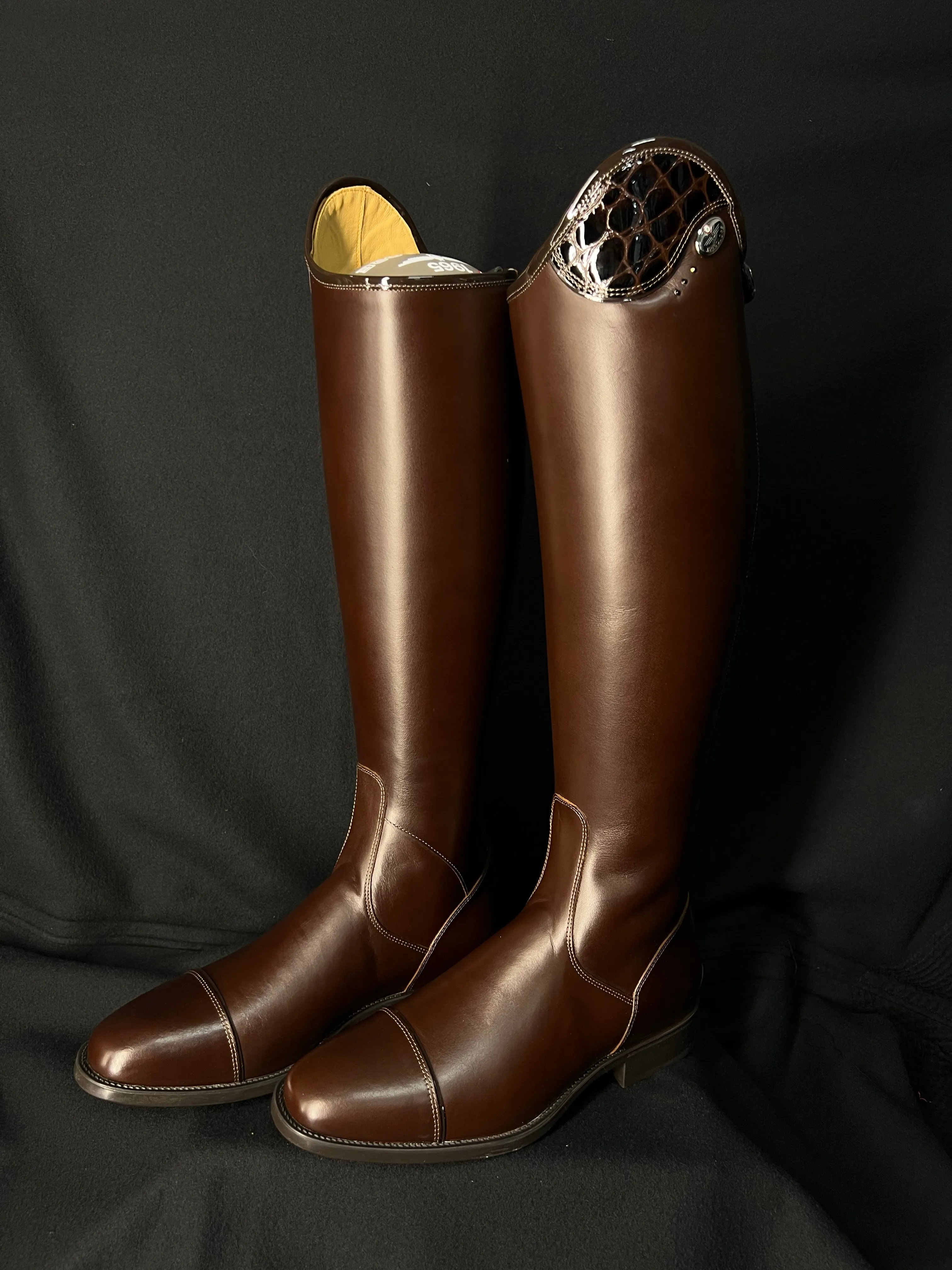 Tricolore Salentino 01 Custom Smooth Brown Lucido Moka Top Boots