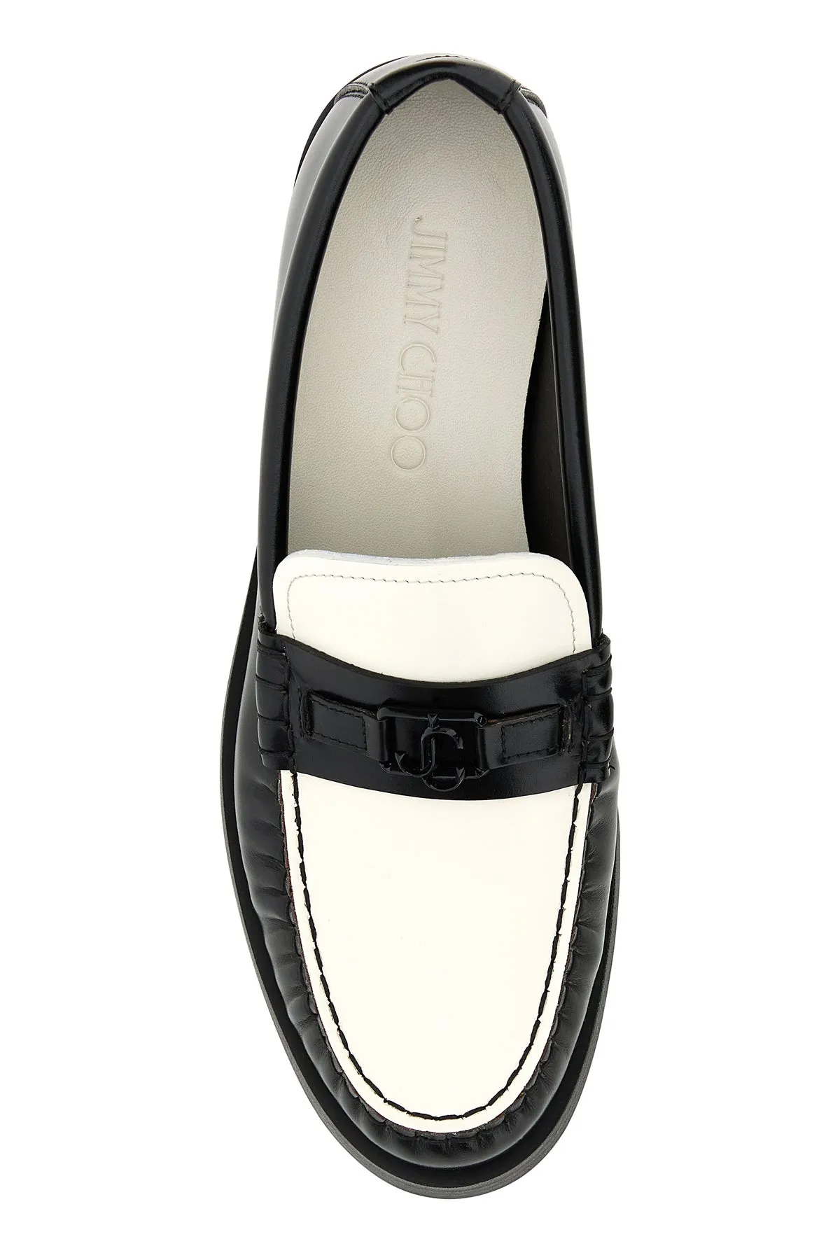 Two-tone leather Addie loafers