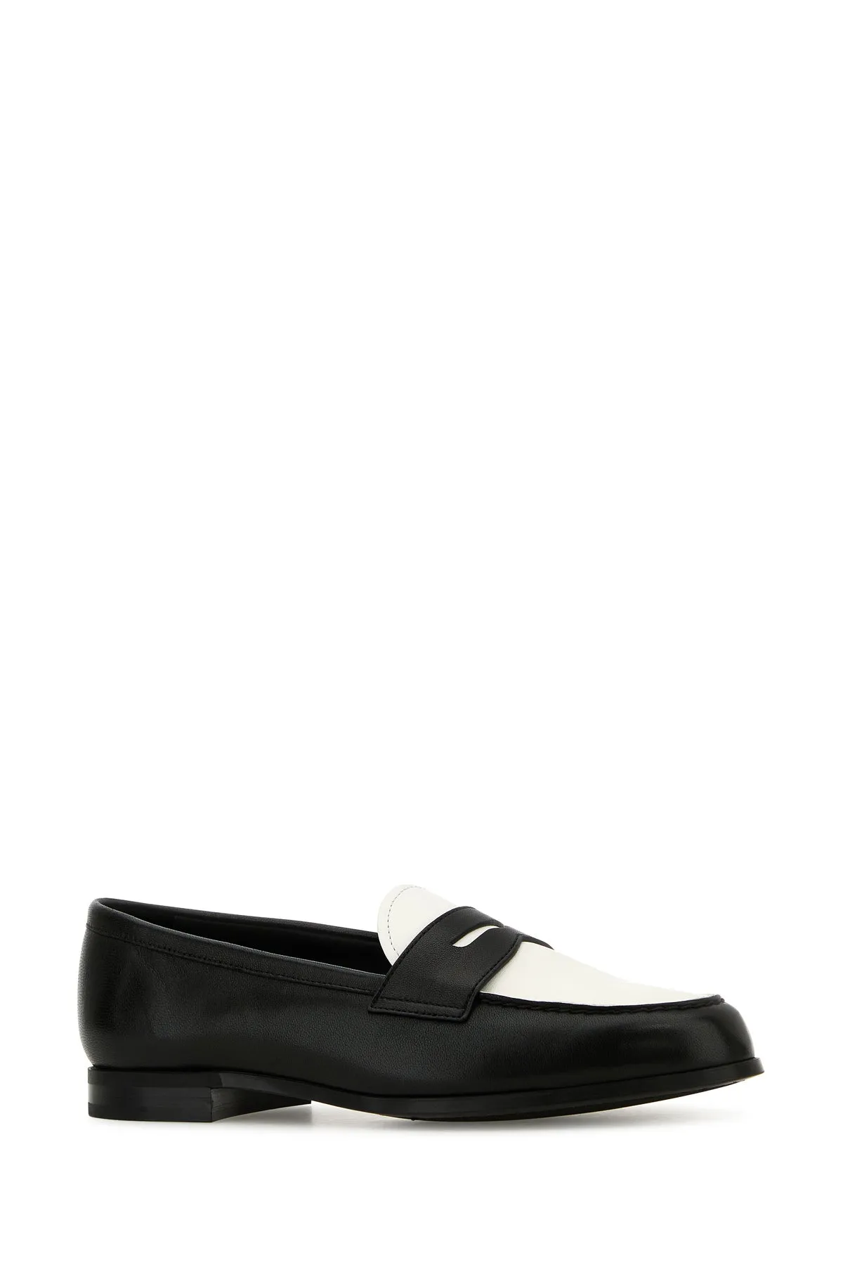 Two-tone leather Natale loafers