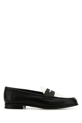 Two-tone leather Natale loafers