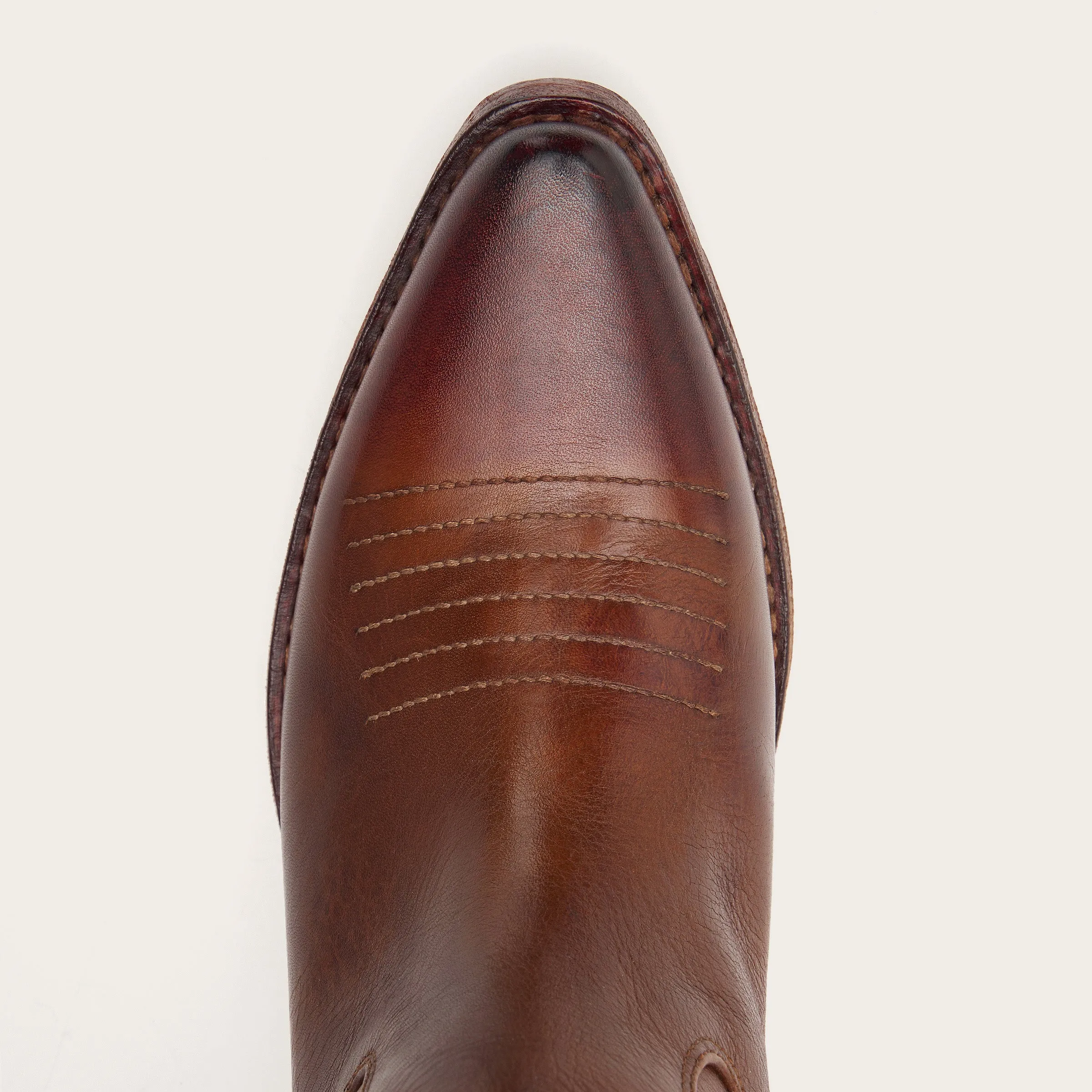 Withersteen - Brown Leather Embroidered Cowgirl Boots with Bold Detailing