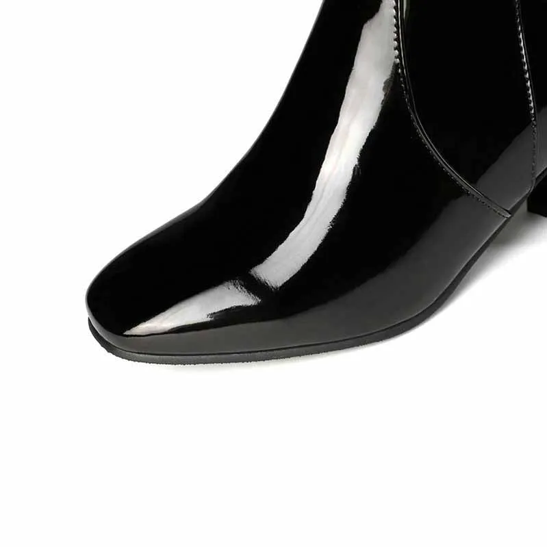 Womens Knee High Colorful Boots Pointed Toe Zipper Slouch Shoes