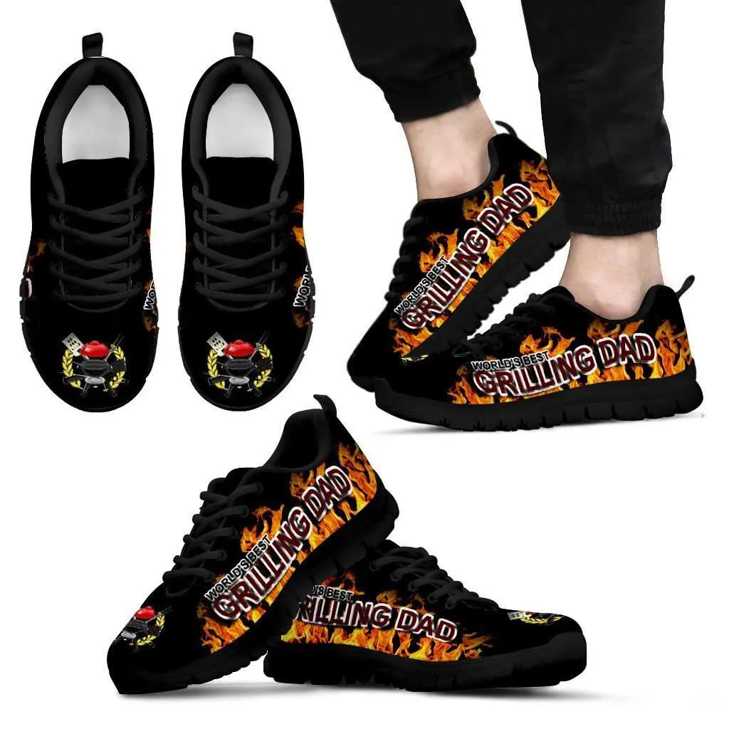 World's Best Grilling Dad Mens Running Shoes (D)