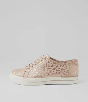 ZIERA ASHLEEN BEIGE & GOLD LEOPARD